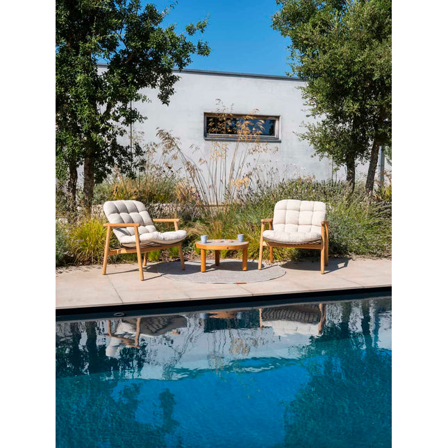 4 Seasons Outdoor Finn Couchtisch mit Keramiktisch Top 63 cm. Ø (H 32)