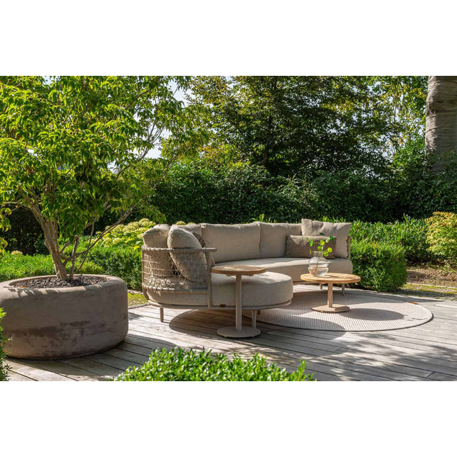 4 Seasons Outdoor Sardinia Chaise Lounge Bank + Puccini Lounge Chair + Volta Kaffeetische