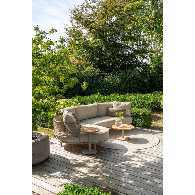 4 Seasons Outdoor Sardinia Chaise Lounge Bank + Puccini Lounge Chair + Verdi Coucht Tabelle 73 Ø CM