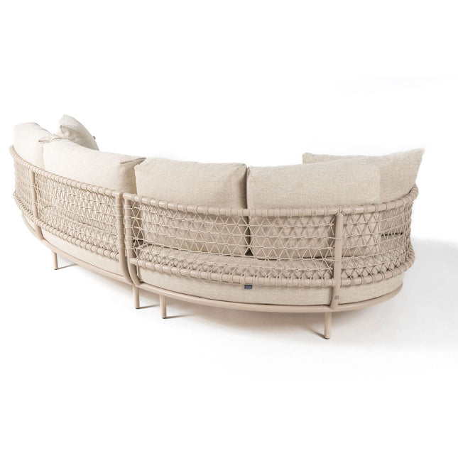 4 Seasons Outdoor Sardinia Chaise Lounge Bank + Puccini Lounge Chair + Verdi Coucht Tabelle 73 Ø CM