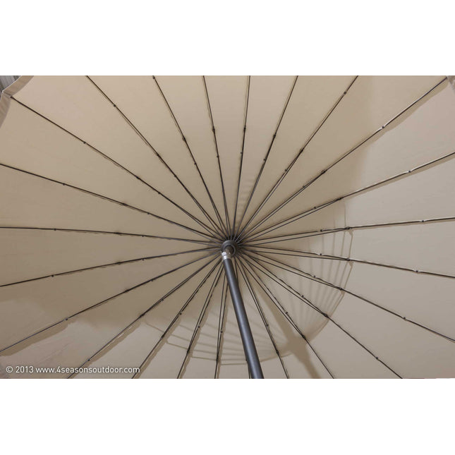 4 Seasons Outdoor Shanghai Parasol 300 cm Ø Holzkohle
