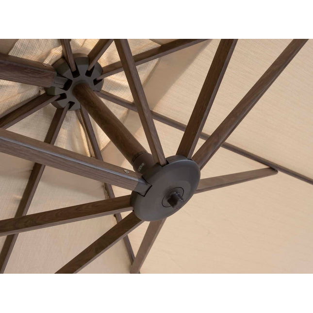 4 Seasons Outdoor Siesta Premium 300 x 300 cm. Strand mit Wenge -Rahmen