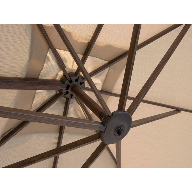 4 Seasons Outdoor Siesta Premium 300 x 300 cm. Strand mit Wenge -Rahmen