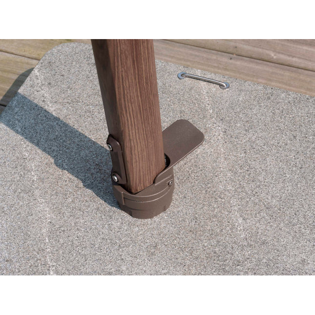 4 Seasons Outdoor Siesta Premium 300 x 300 cm. Strand mit Wenge -Rahmen