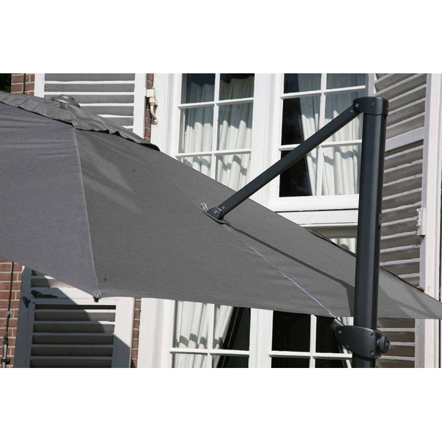 4 Seasons Outdoor Parasol Siesta 300 x 300 cm Holzkohle
