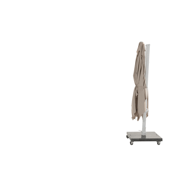 4 Seasons Outdoor Siesta Premium 300 x 300 cm. Sand mit weißem Rahmen