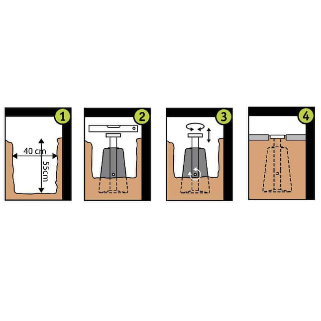 4 Seasons Outdoor Parasol Siesta Premium 300 x 300 cm mittelgrau