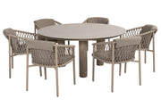Allora dining set Latte with Donato dining table 160cm - Complete Set
