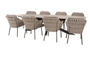 Montera dining set with Prado dining table ceramic 300x115cm terre - Complete Set