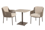 Bernini dining set Terre with Vermont dining table Terre with ceramic top 75x75cm - Complete Set