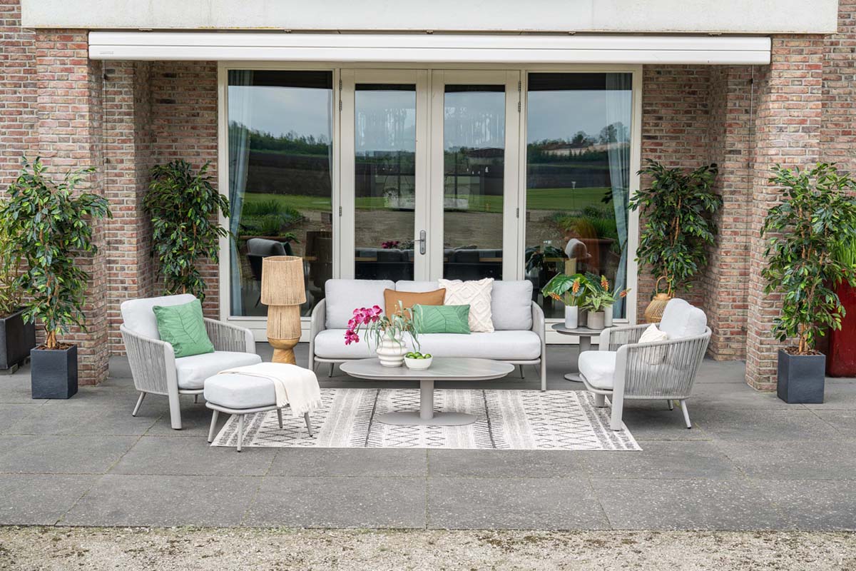 Garden Impressions Durango Loungeset 3-teilig Aluminiumrahmen mit Rope