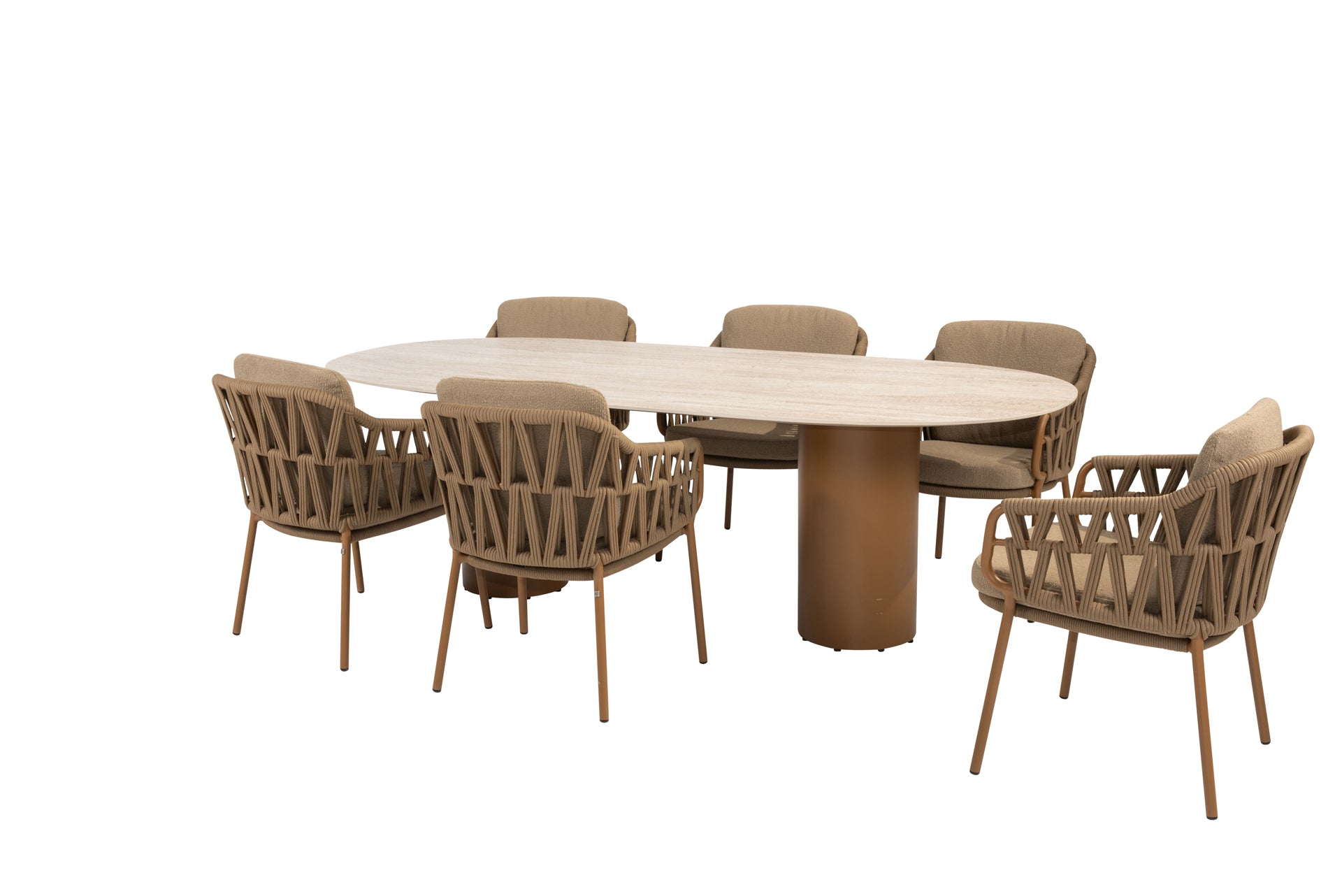 Biarritz dining set amber with Colorado oval dining table amber 240 x 105 cm - Complete Set