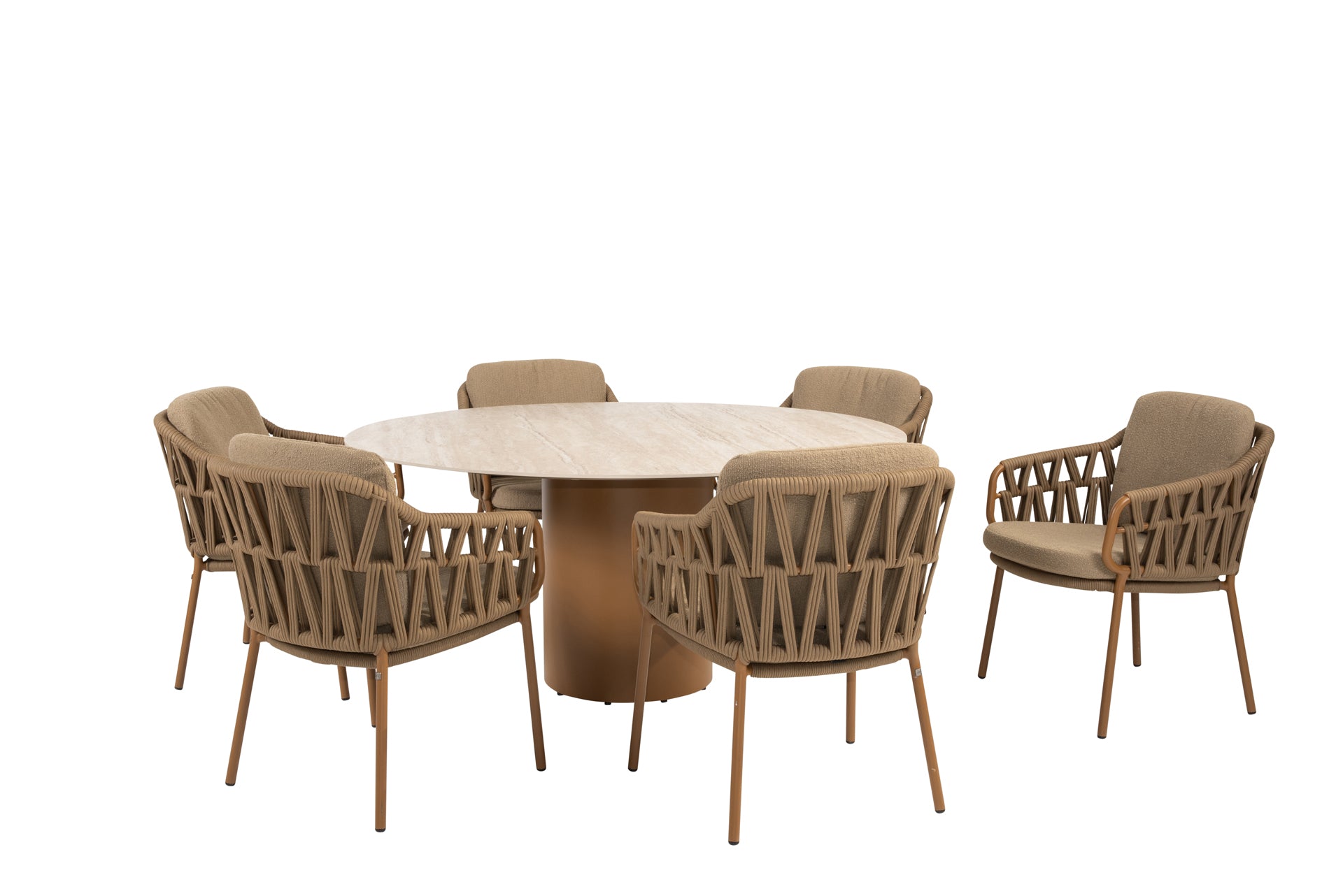 Biarritz dining set amber with Colorado dining table amber 160cm - Complete Set