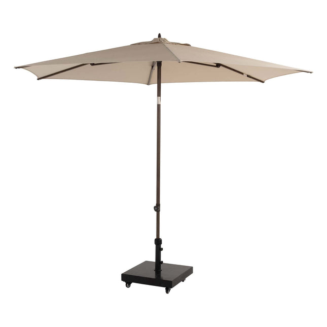 4 Seasons Outdoor Azzurro 300 cm. Ø Strand mit Wenge -Rahmen