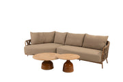 Biarritz chaise longue amber with June tables - Complete Set