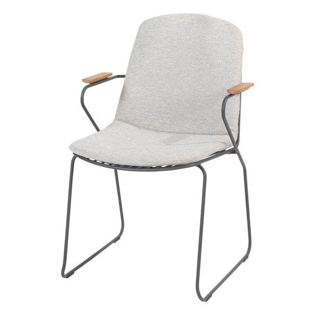 4 Seasons Outdoor Veneto Dining Anthrazit + Taste 4SO Prado Teak Tabelle 160 Ø CM + Lazy Susan