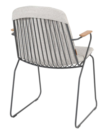 4 Seasons Outdoor Veneto Dining Anthrazit + Geschmack 4SO Prado Teak Tabelle 130 Ø CM