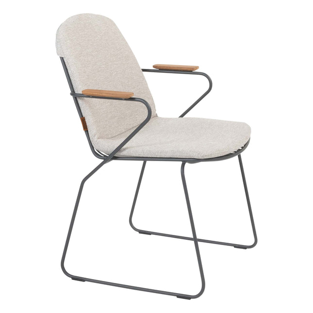 4 Seasons Outdoor Veneto Dining Anthrazit + Taste 4SO Prado Teak Tabelle 160 Ø CM + Lazy Susan