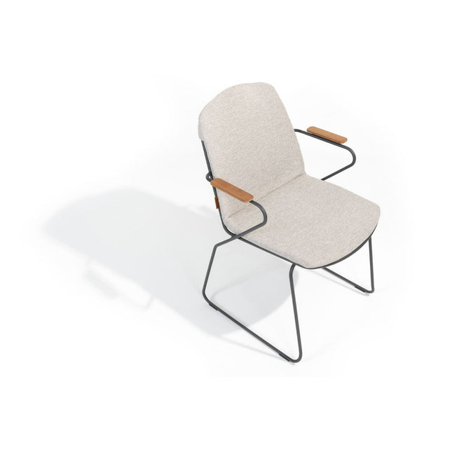 4 Seasons Outdoor Veneto Dining Olive + Montana Tischfass Teak -Basis mit Keramik -Terrazzo 240 cm