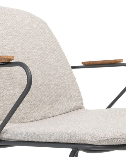 4 Seasons Outdoor Veneto Dining Anthrazit + Geschmack 4SO Prado Teak Tabelle 130 Ø CM