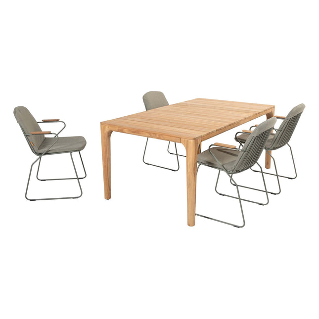 4 Seasons Outdoor im Freien Veneto Dining Olive + Taste 4SO Liam Teak Tabelle 180 cm