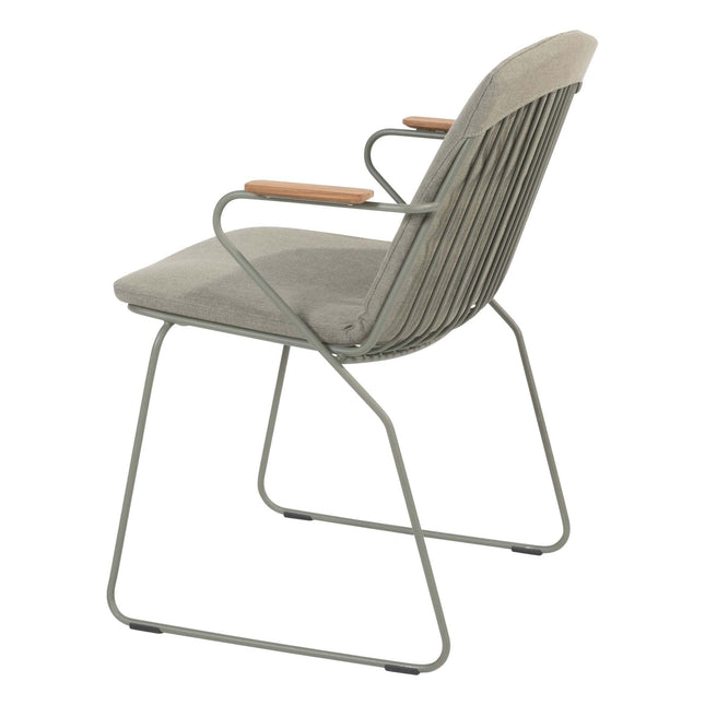 4 Seasons Outdoor Veneto Dining Olive + Taste 4SO Prado Teak Tabelle 130 Ø CM