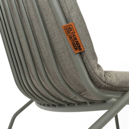 4 Seasons Outdoor Veneto Stapelstuhl Olive Edelstahl inkl