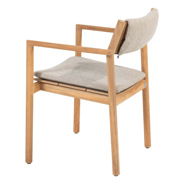 4 Seasons Outdoor Levi Stapelbares Stuhl Teaks inkl. 2 Kissen