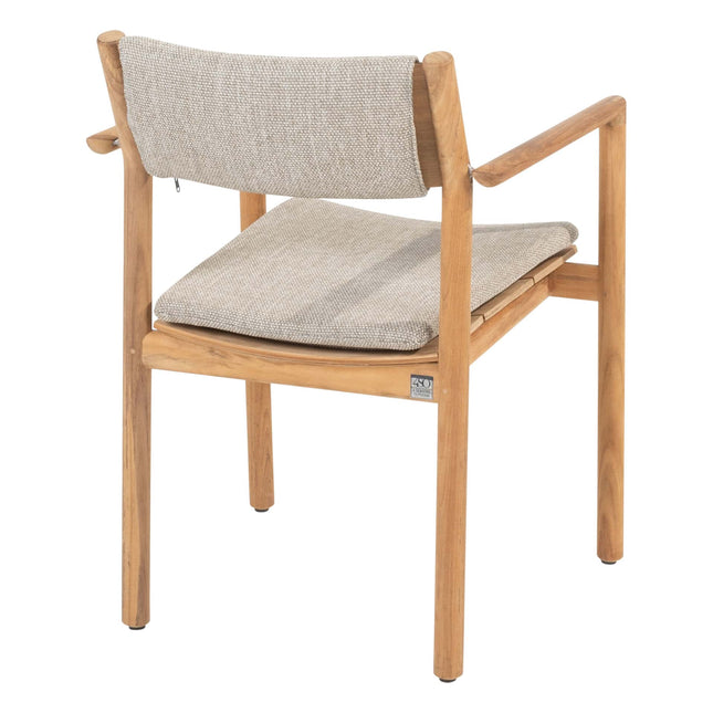 4 Seasons Outdoor Levi Stapelbares Stuhl Teaks inkl. 2 Kissen