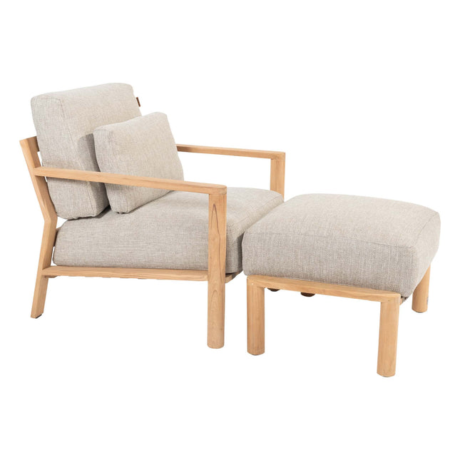 4 Seasons Outdoor Lucas Lounge Chair Teak inkl. 3 Kissen