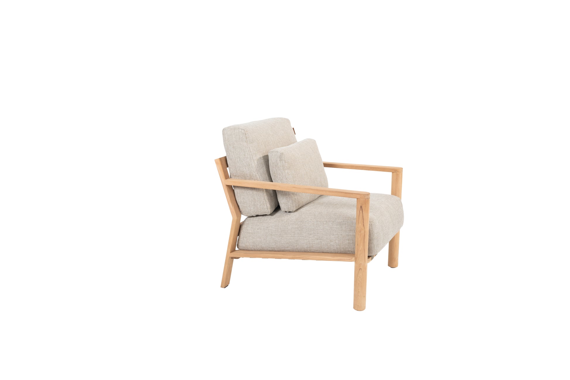 4SO Lucas living chair natural teak with 3 cushions - SKU 17010