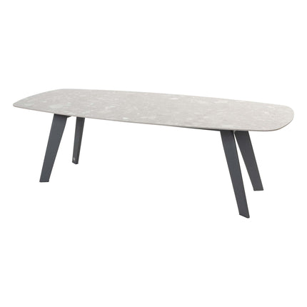 4 Seasons Outdoor Montana Tisch Barrel Keramik Terrazzo 240 x 103 cm