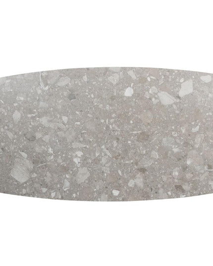 4 Seasons Outdoor Aprilla Dining Pure (6-tlg.) + Montana Tisch Fass Keramik Terrazzo 240 cm