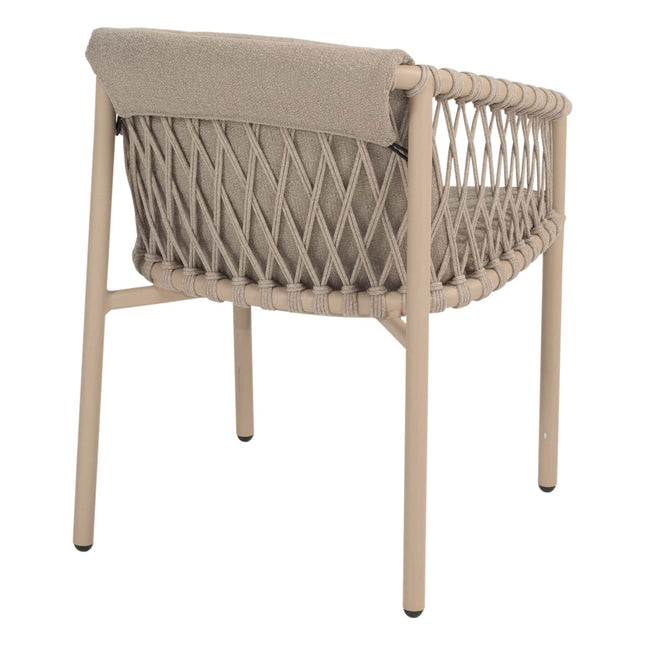 4 Seasons Outdoor Allora Essstuhl Latte + Taste 4SO Prado Teak Tabelle 160 Ø CM Latte Basis