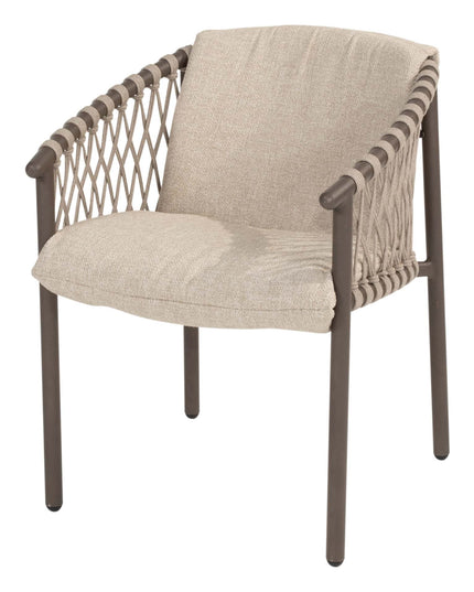 4 Seasons Outdoor Allora Essstuhl Terre + Geschmack 4SO Capri Tisch-Fass-Form-Teak 240 cm