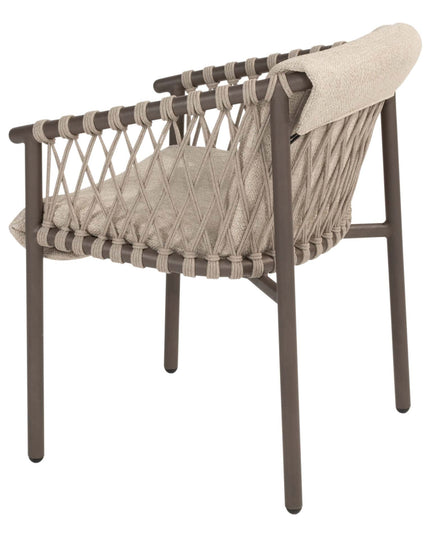 4 Seasons Outdoor Allora Essstuhl Terre + Geschmack 4SO Korsica Tisch Kieselform Teak 240 cm