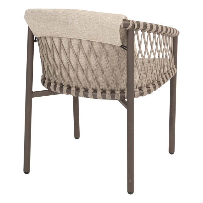 4 Seasons Outdoor Allora Essstuhl Terre + Taste 4SO Capri Tisch-Fass-Form-Teak 240 cm