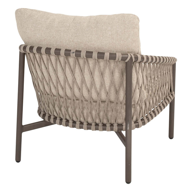 4 Jahreszeiten Outdoor Allora Bistro Lounge Set + Boaz Seitentabelle 45 Ø CM Terre