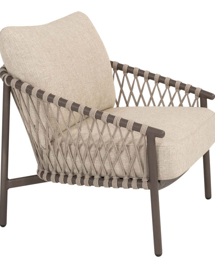 4 Jahreszeiten Outdoor Allora Bistro Lounge Set + Boaz Seitentabelle 45 Ø CM Terre