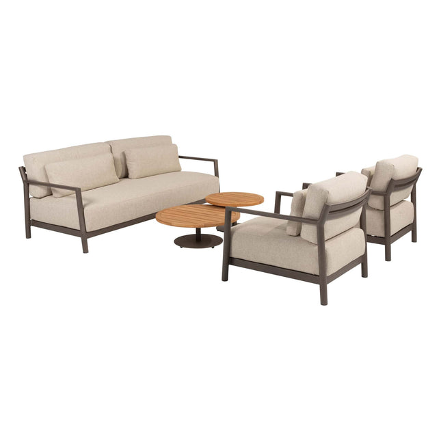 4 Seasons Outdoor Capresi Lounge Set + Volta Kaffeetische Terre