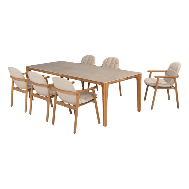 4 Seasons Outdoor Samos Essstuhl + Taste 4SO Liam Tisch mit Keramikplatten 240 cm