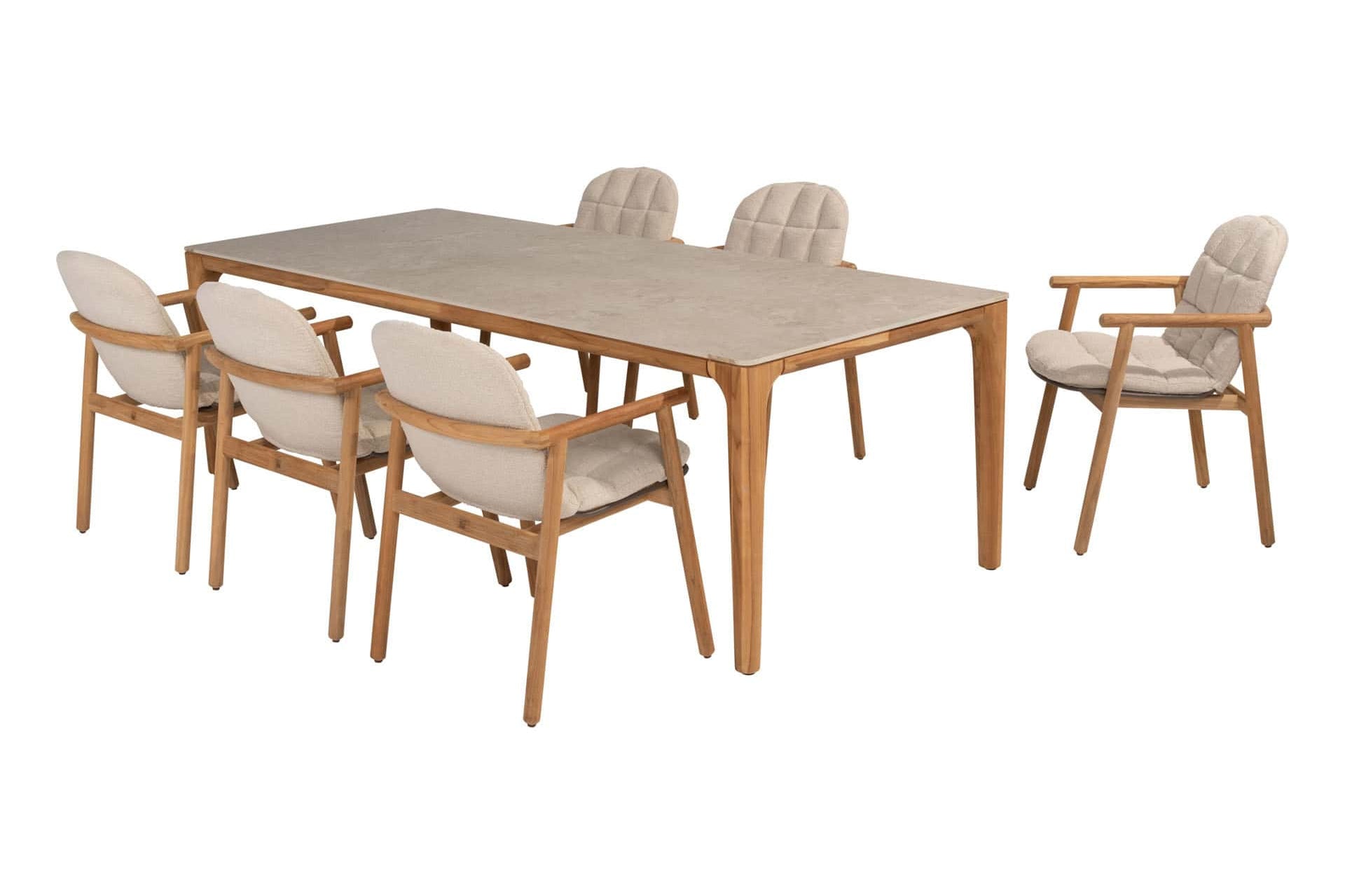 4 Seasons Outdoor Samos dining stoel + Taste 4SO Liam tafel met keramisch tafelblad 240 cm