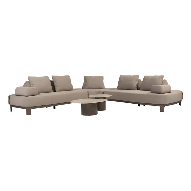 4 Seasons Outdoor Santorini Ecksofa + Sofie Kaffeetische