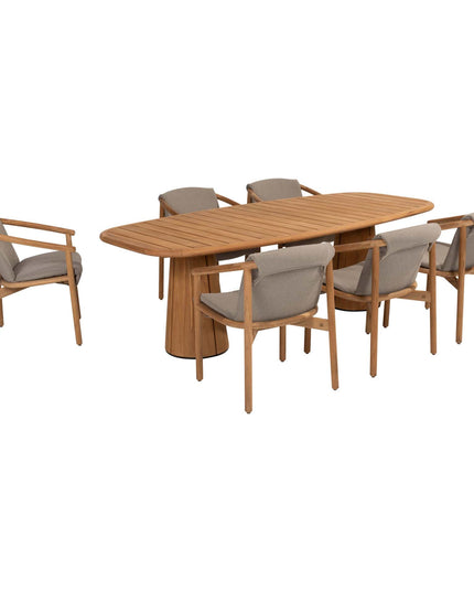 4 Seasons Outdoor Tess Dining + Taste 4SO Capri Tisch-Fass-Form-Teak 240 x 110 cm