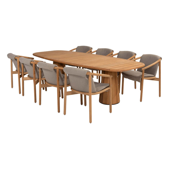 4 Seasons Outdoor Tess Dining + Taste 4SO Capri Tisch-Fass-Form-Teak 280 x 110 cm