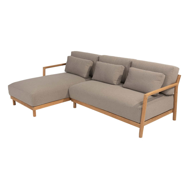 4 Seasons Outdoor Marie Chaise Lounge Bank + Finn Couchtisch Keramik 63 Ø CM
