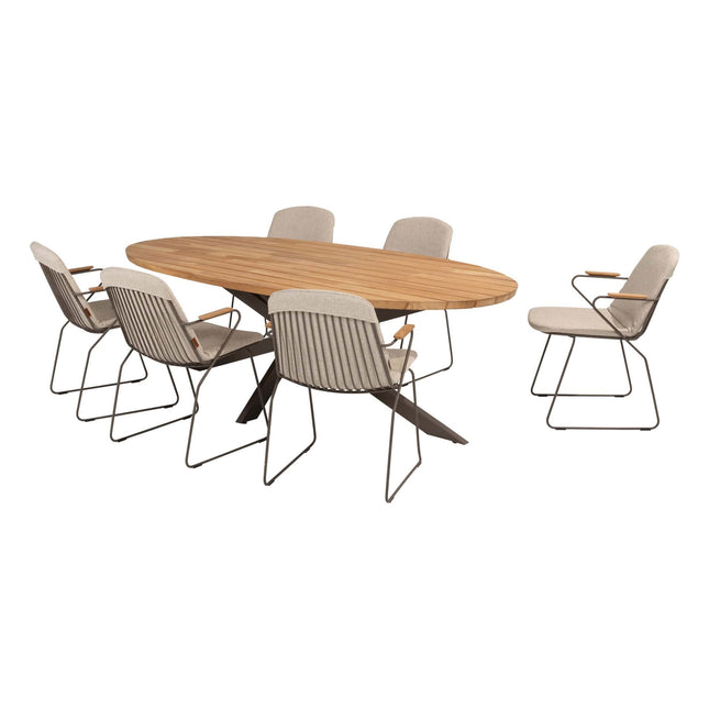 4 Seasons Outdoor Veneto Dining Terre + Taste 4SO Prado Teaktisch Oval 240 cm