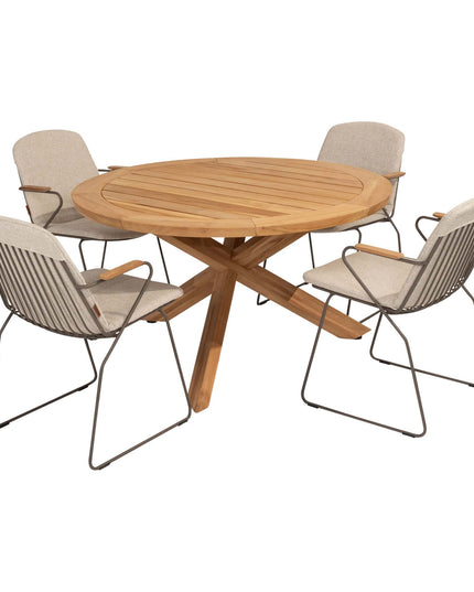 4 Seasons Outdoor Veneto Dining Terre + Taste 4SO Prado Teak Tabelle 130 Ø CM