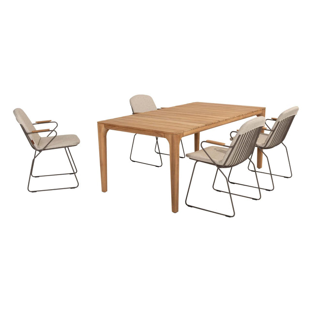 4 Seasons im Freien Veneto Dining Terre + Taste 4SO Liam Teak Tabelle 180 cm