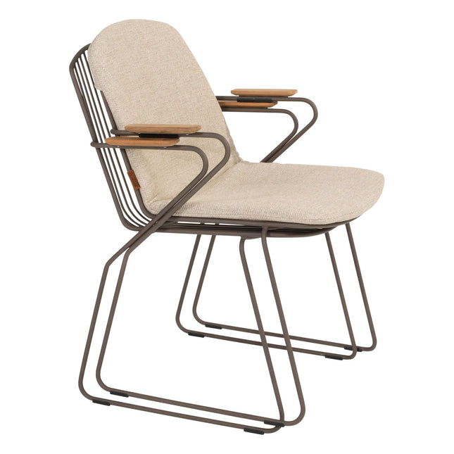 4 Seasons Outdoor Veneto Stapelstuhl terre Edelstahl inkl. Kissen